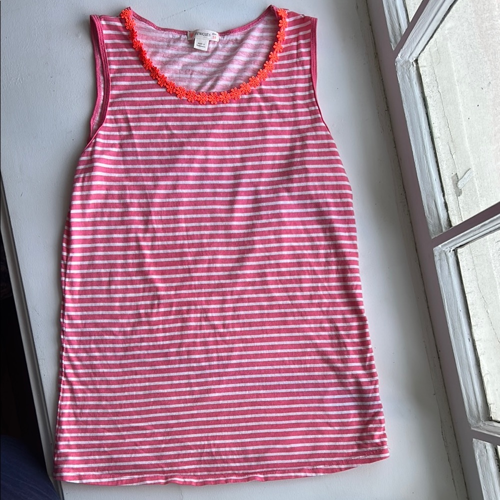 Crewcuts Pink and White Striped Top